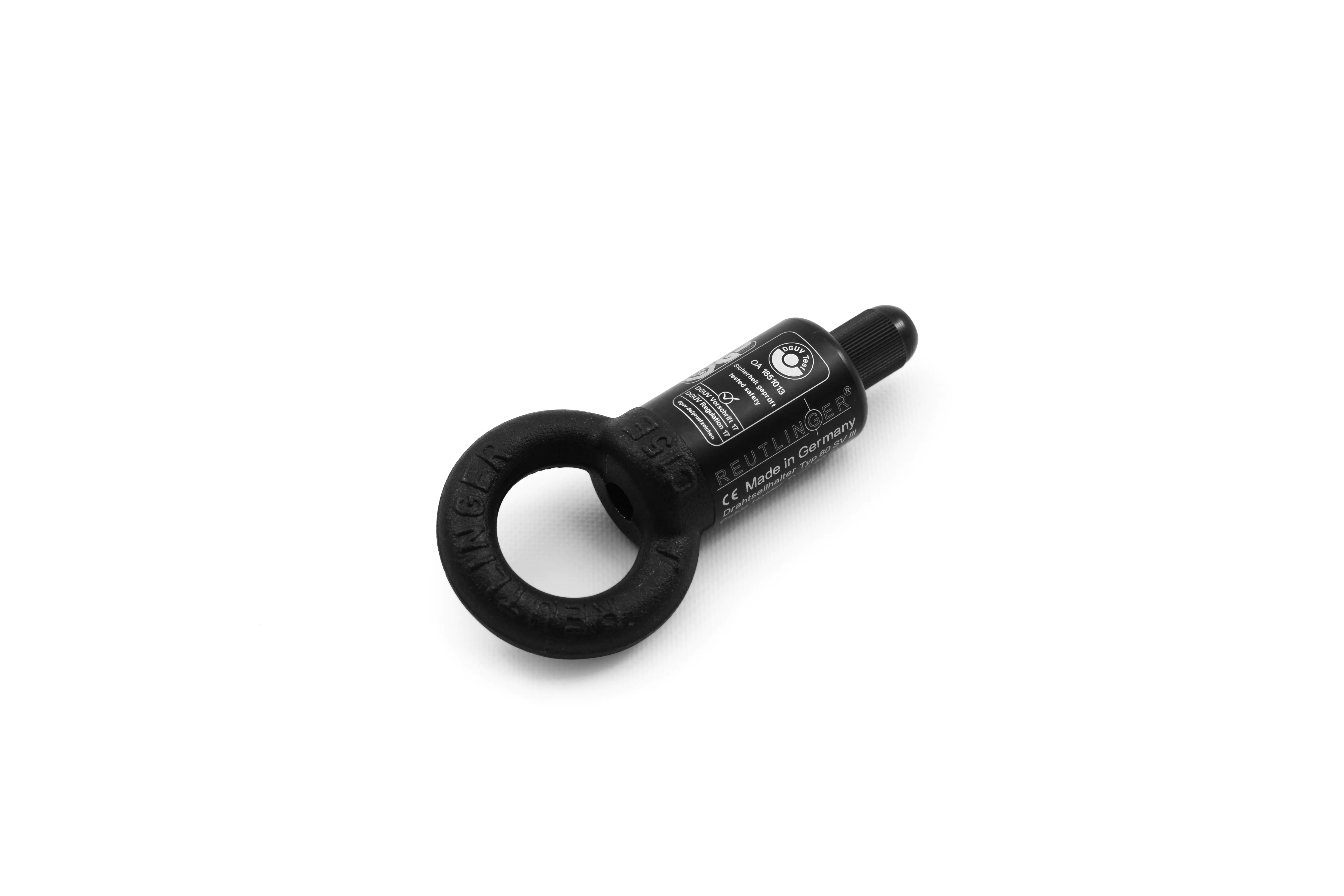 Schwarze Reutlinger Drahtseilhalter Schwarze Reutlinger Drahtseilhalter