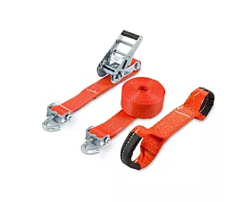 Alle Spanngurte & Zubehöre Autotransport-Spanngurt 5T - 4,38m - 50mm - 3-teilig- Orange