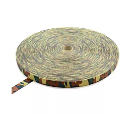 Alle Polyester Meterwaren Polyesterband Armeegrün 35 mm - 3750 kg - 100 m Rolle - Camouflage
