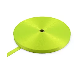 Alle Polyester Meterwaren Fluoreszierendes Polyesterband 25mm - 1200kg - 100m Rolle - Gelb
