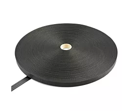 Alle - Black Webbing Polyesterband 25mm - 2250kg - 100m-Rolle - Schwarz Alle - Black Webbing Polyesterband 25mm - 2250kg - 100m-Rolle - Schwarz