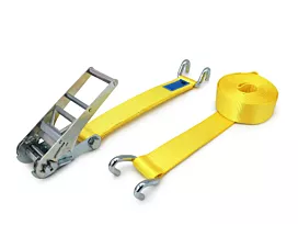 Alle Spanngurte 75mm Spanngurt - 10T - 75mm - 2-teilig - Klauenhaken - Gelb + eigenes Etikett