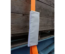 Spanngurtaufroller Kunststof beschermhoes voor ratel 50mm - Met velcro - Wit - 37X31cm