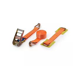 Alle Spanngurte & Zubehöre Autotransport-Spanngurt - 5T - 4,38m - 50mm - 3-teilig - Spitzhaken - Orange