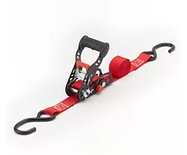 Alle Spanngurte 25mm Spanngurt - 500kg - 2m - 25mm - Schieberatsche + S-Haken - Rot