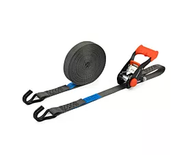 Alle Spanngurte 25mm Spanngurt - 1,2T - 25mm - 2-teilig - Spitzhaken - Luxus - Grau + eigenes Etikett